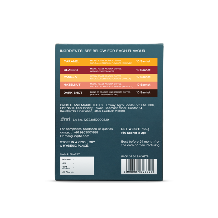 Instant Coffee Assorted Pack of 50 Sachets (100g) - Image 3