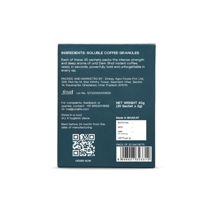 Darkshot Strong Black Coffee Sachets (40g) - Image 3